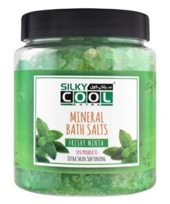 أملاح الاستحمام المعدنية سيلكي كول مع النعناع المنعش لتنعيم البشرة واسترخائها 750 جرام