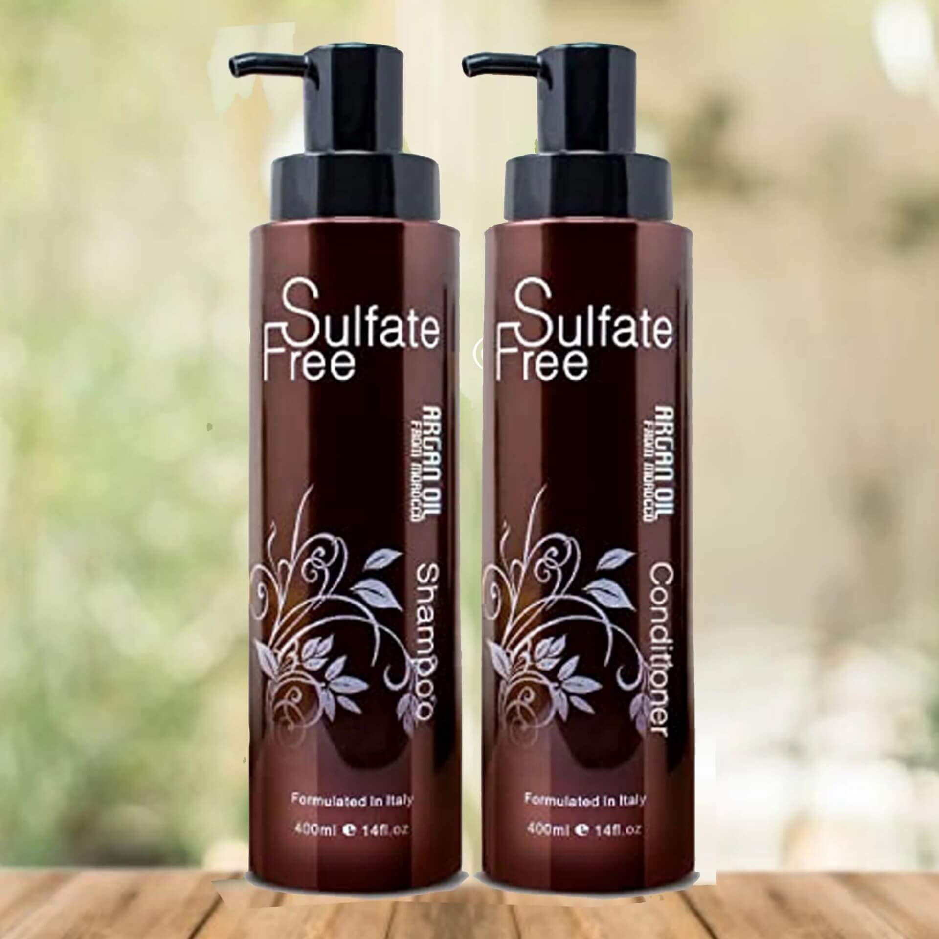 شامبو وبلسم خالي من الكبريتات وزيت الأرغان 400 مل